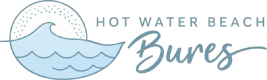 Hot Water Beach Bures in New Zealand Hot Water Beach Bures Logo